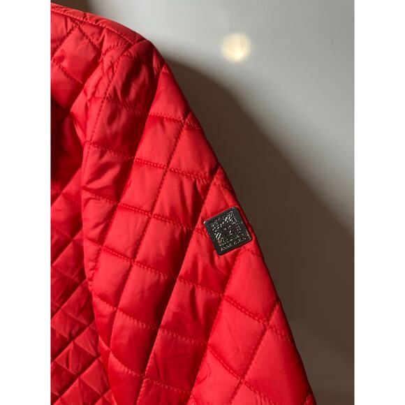 New NWT Ann Klein Women M Medium Red Lightweight Puffer jacket coat - Picture 5 of 10